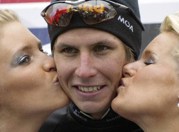 Thomas Lövkvist (Schweden Columbia) - Führender in der Punktewertung nach der 5. Etappe der Deutschland Tour 2008 Radsport Herren Deutschland Tour 2008, Deutschlandtour, Pro Tour, Straßenradsport, Straße, Rad Gruppe 5. Etappe: Mainz - Winterberg Sinnlichkeit