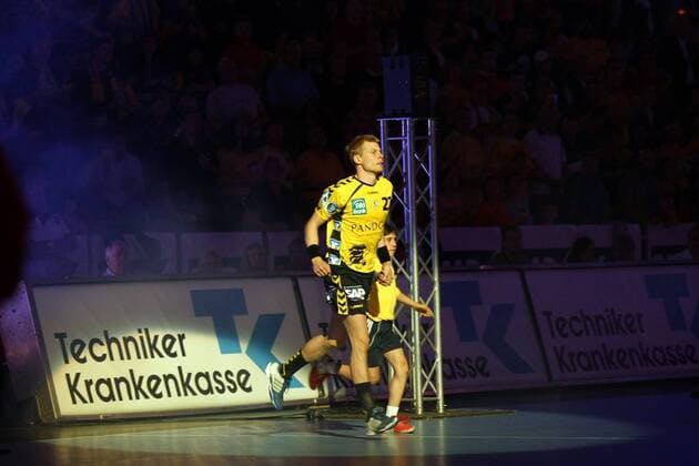 Gudjon Valur Sigurdsson (Rhein Neckar Löwen) - Einmarsch Handball 1. BL Herren Saison 2008 2009, Rhein Neckar Löwen, SG Kronau Östringen Gruppe Mannheim