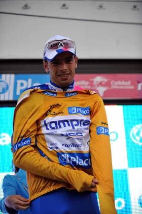 Alessandro Ballan (Italien Lampre) gewinnt die 7. Etappe der Spanienrundfahrt und ist somit Gesamtführender -  Radsport Herren Vuelta a Espana 2008, Spanienrundfahrt, Straßenradsport, Straße, Rad, Jubel Einzelbild Naturlandia - La Rabassa 7. Etappe: Barbastro - Andorra,