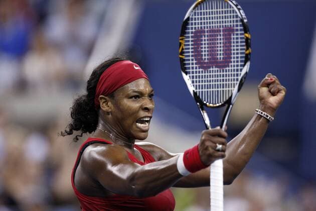 Serena Williams (USA) gewinnt die US Open 2008 Tennis Damen US Open 2008, Grand Slam, WTA Tour Finale Einzelbild Flushing Meadow New York, NY N Y Freude, Begeisterung,