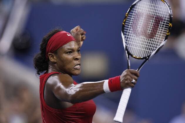 Serena Williams (USA) gewinnt die US Open 2008 Tennis Damen US Open 2008, Grand Slam, WTA Tour Finale Einzelbild Flushing Meadow New York, NY N Y Freude, Begeisterung,