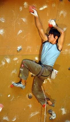 David Lama (Österreich) -  Freeclimbing LM Herren Österreichische Staatsmeisterschaften 2007, Freiklettern, Klettern, Klettersport Einzelbild o0 Meisterschaft Dornbirn