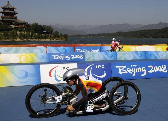 Dorothee Vieth (Deutschland) -  Behindertensport Damen Paralympics Peking 2008, Sommer, Spiele, Sommerspiele, Behinderung Einzelbild Peking