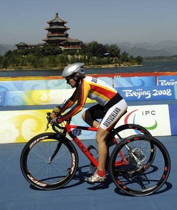 Barbara Weise (Deutschland) -  Behindertensport Damen Paralympics Peking 2008, Sommer, Spiele, Sommerspiele, Behinderung Einzelbild Peking