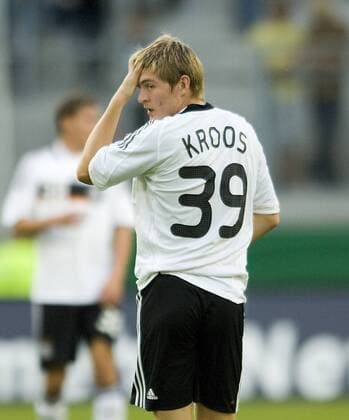Toni Kroos (Deutschland U21) Fußball Länderspiel Herren U21 EM Quali 2008, U 21, Nationalmannschaft, Nationaltrikot Einzelbild Duisburg