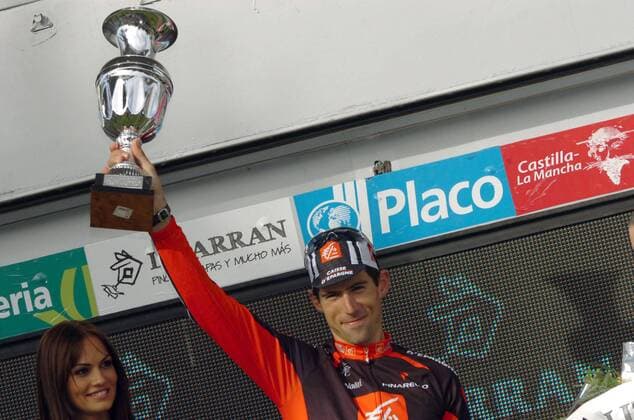 Imanol Erviti (Spanien Caisse d Epargne) gewinnt die 18. Etappe der Vuelta 2008 -  Radsport Herren Vuelta a Espana 2008, Spanienrundfahrt, Straßenradsport, Straße, Rad Einzelbild 18. Etappe: Valladolid - Las Rozas Freude,