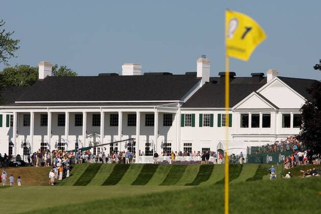 Klubhaus des Oakland Hills Country Club in Bloomfield Township - (Icon4394494) Golf Herren PGA Championship 2008, Tour, Totale Bloomfield Township EDITORIAL USE ONLY