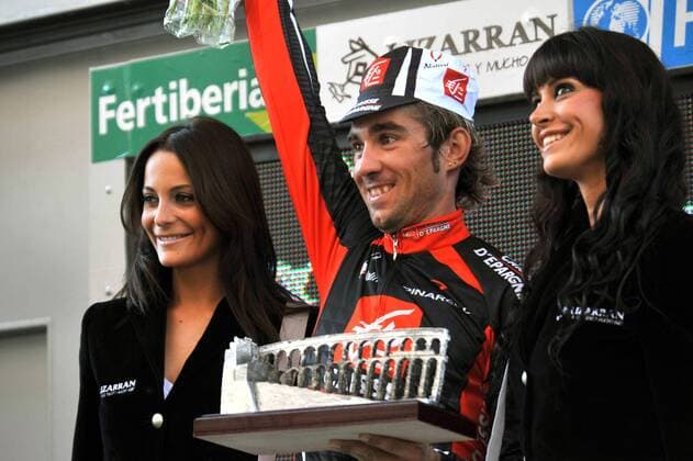 David Arroyo (Spanien Caisse d Epargne) gewinnt die 19. Etappe der Vuelta a Espana -  Radsport Herren Vuelta a Espana 2008, Spanienrundfahrt, Straßenradsport, Straße, Rad Gruppe 19. Etappe: Las Rozas - Segovia