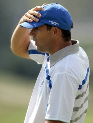 Padraig Harrington (Irland Team Europa) enttäuscht -  (LOU2008091904) Golf Herren Ryder Cup 2008, Rydercup Einzelbild Louisville Verzweiflung