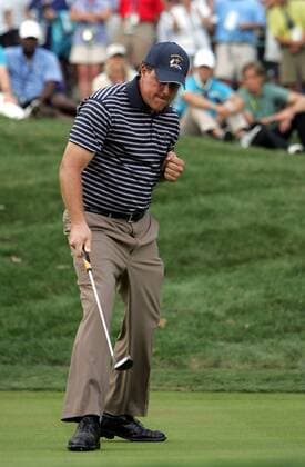 Phil Mickelson (Team USA) -  (LOU20080912007) Golf Herren Ryder Cup 2008, Rydercup Einzelbild Louisville Freude, Begeisterung,