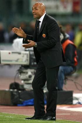 Trainer Luciano Spalletti (AS Rom) -  Fußball Herren Serie A 2008 2009, 1. Italienische Liga, AS Roma Einzelbild Rom Spannung, Ungeduld,