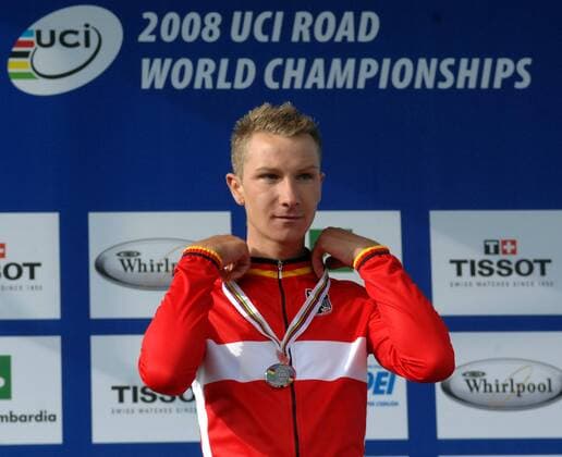 Patrick Gretsch (Deutschland) - Zweitplatzierter der U23 Straßenradsport WM 2008 in Varese Radsport WM Herren WM 2008, U23, U 23, Junioren, Nachwuchs, Straßenradsport, Straße, Rad, Einzelbild Zeitfahren, Einzelzeitfahren Varese