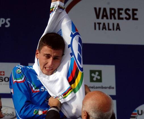 Adriano Malori (Italien) - U23 Straßenradsport Weltmeister 2008 in Varese Radsport WM Herren WM 2008, U23, U 23, Junioren, Nachwuchs, Straßenradsport, Straße, Rad, Einzelbild Zeitfahren, Einzelzeitfahren Varese