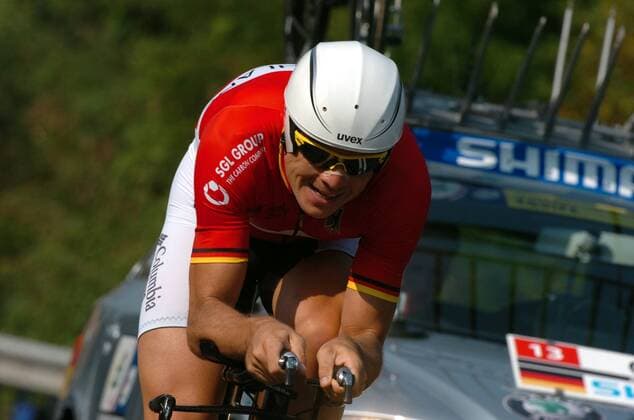Bert Grabsch (Deutschland) -  Radsport WM Herren WM 2008, Rad, Straße, Straßenradsport, Zeitfahren, Einzelzeitfahren Einzelbild o0 Nationaltrikot, Varese