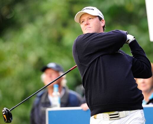 Marcus Fraser (Australien) - EDITORIAL USE ONLY. No use with unauthorised audio, video, data, fixture lists, club league logos or live services. Online in-match use limited to 120 images, no video emulation. No use in betting, games or single club league player publications. Golf Herren The Quinn Direct British Masters 2008, European PGA Tour Einzelbild The Belfry Sutton Coldfield