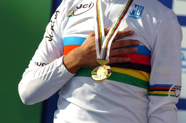 Fabio Andres Duarte Arevalo (Kolumbien) - U23 Weltmeister 2008 -  Radsport Herren U23 WM 2008, U 23, Straßenradsport, Straße, Rad, Einzelbild Varese