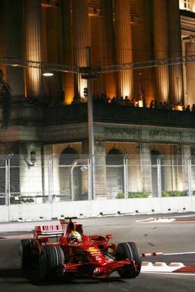 Felipe Massa (Brasilien Ferrari) -  Motorsport Grand Prix Herren Großer Preis von Singapur 2008, Formel 1 Weltmeisterschaft, F1, F, GP, WM, Nachtrennen Einzelbild Singapur