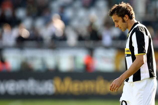 Alessandro Del Piero (Juventus Turin) -  Fußball Herren Serie A 2008 2009, 1. Italienische Liga, Juve Einzelbild Turin Enttäuschung,