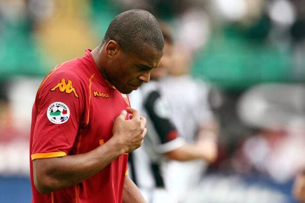 Julio Baptista (AS Rom) enttäuscht -  Fußball Herren Serie A 2008 2009, 1. Italienische Liga, Roma Einzelbild Siena