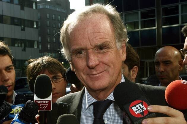 Präsident Giovanni Cobolli Gigli (Juventus Turin) bei dem Treffen des italienischen Ligaverbandes Lega Calcio in Mailand -  Fußball Herren Serie A 2008 2009, 1. Italienische Liga, Lega Calcio, Juve Porträt Mailand