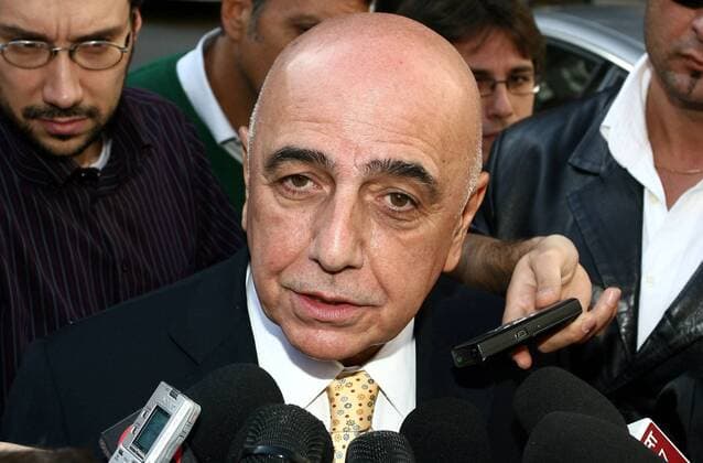 Vizepräsident Adriano Galliani (AC Mailand) bei dem Treffen des italienischen Ligaverbandes Lega Calcio in Mailand -  Fußball Herren Serie A 2008 2009, 1. Italienische Liga, Lega Calcio, Milan Porträt Mailand