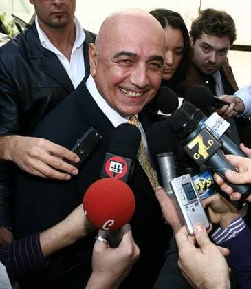 Vizepräsident Adriano Galliani (AC Mailand) bei dem Treffen des italienischen Ligaverbandes Lega Calcio in Mailand -  Fußball Herren Serie A 2008 2009, 1. Italienische Liga, Lega Calcio, Milan Einzelbild Mailand