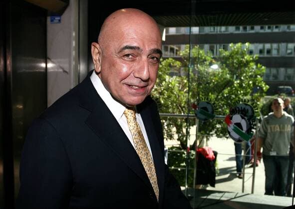 Vizepräsident Adriano Galliani (AC Mailand) anlässlich des Treffens des italienischen Ligaverbandes Lega Calcio in Mailand -  Fußball Herren Serie A 2008 2009, 1. Italienische Liga, Lega Calcio, Milan, Treffen Einzelbild Mailand