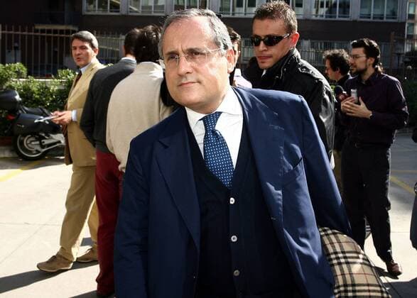 Präsident Claudio Lotito (Lazio Rom) anlässlich des Treffens des italienischen Ligaverbandes Lega Calcio in Mailand -  Fußball Herren Serie A 2008 2009, 1. Italienische Liga, Lega Calcio, Treffen Einzelbild Mailand