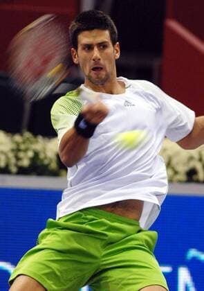 Novak Djokovic (Serbien) -  Tennis Herren Masters Series 2008, ATP Tour Einzelbild Madrid Dynamik,