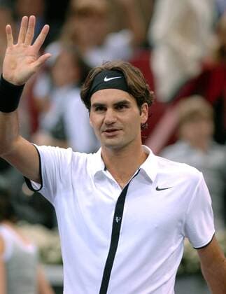 Roger Federer (Schweiz) - Schlußjubel -  Tennis Herren Masters Series 2008, ATP Tour Einzelbild Madrid Freude,