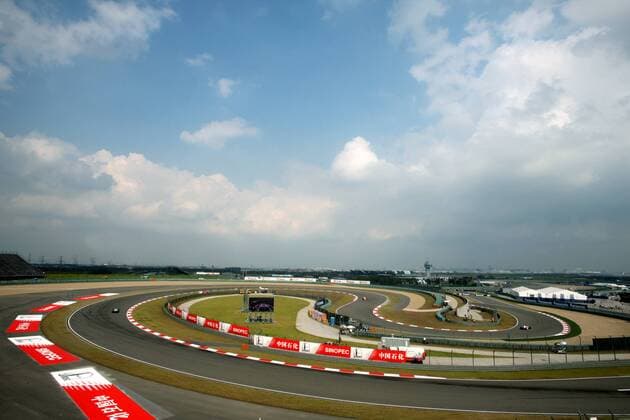 Sogenannte Schneckenkurve, das erste Kurvengeschlängel auf dem Shanghai International Circuit Motorsport Grand Prix Herren Großer Preis von China 2008, Formel 1 Weltmeisterschaft, F1, F, GP, WM Totale Shanghai International Circuit Shanghai