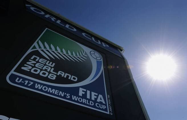 Turnierlogo der Frauen U17 WM 2008 in Neuseeland - Fußball WM Damen U17 WM 2008, U17 Nationalteam, Nachwuchs, Jugend, Junioren, Frauen, Frauenfußball Totale Auckland