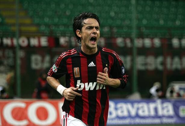 Filippo Inzaghi (AC Mailand) - Torjubel - Fußball Herren Serie A 2008 2009, 1. Italienische Liga, Milan Einzelbild Mailand Freude,