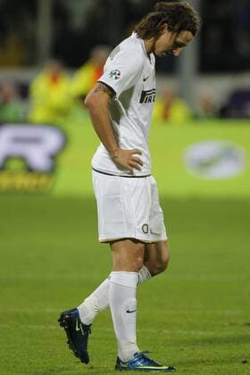 Zlatan Ibrahimovic (Inter Mailand) enttäuscht -  Fußball Herren Serie A 2008 2009, 1. Italienische Liga, FC Internazionale Mailand Einzelbild Florenz Enttäuschung,