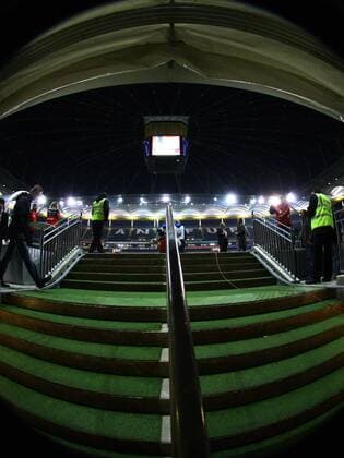 Treppe aus den Katakomben der Commerzbank Arena Fußball 1. BL Herren Saison 2008 2009, Eintracht Frankfurt Totale Frankfurt M.