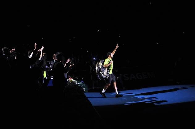 Jo Wilfried Tsonga (Frankreich) - Einmarsch -  Tennis Herren BNP Paribas Masters 2008, Series, ATP Tour, Finale Totale o0 Bercy Paris