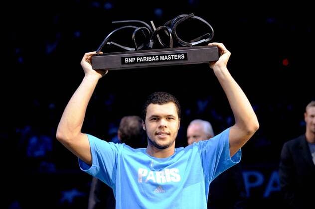 Jo Wilfried Tsonga (Frankreich) - Sieger des BNP Paribas Masters 2008 in Paris -  Tennis Herren BNP Paribas Masters 2008, Series, ATP Tour, Finale Einzelbild o0 Bercy Paris Freude,