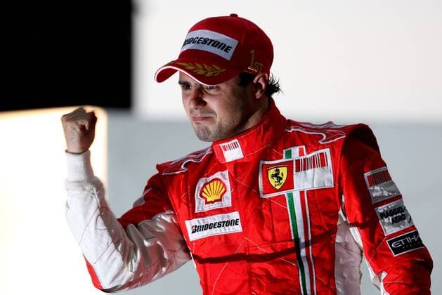 Felipe Massa (Brasilien Ferrari), Sieger des GP von Brasilien 2008 -  Motorsport Grand Prix Herren Großer Preis von Brasilien 2008, Formel 1 Weltmeisterschaft, F1, F, GP, WM Einzelbild Interlagos Sao Paulo Freude,