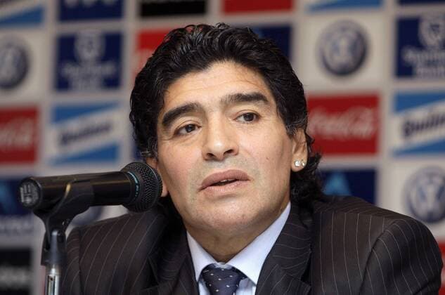 Diego Armando Maradona (Argentinien) wird als neuer Nationaltrainer vorgestellt -  (pan28585) Fußball Herren Nationalmannschaft 2008, Pressekonferenz, Pressetermin Porträt Buenos Aires
