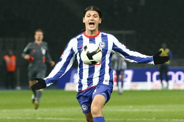 Marko Pantelic (Hertha) Fußball 1. BL Herren Saison 2008 2009, Hertha BSC Berlin Einzelbild Berlin Dynamik,