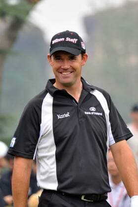 Padraig Harrington (Irland) gut gelaunt -  (IMC2008110614345) Golf Herren HSBC Champions 2008, European PGA Tour, ProAm, Pro Am Einzelbild Shanghai Freude,