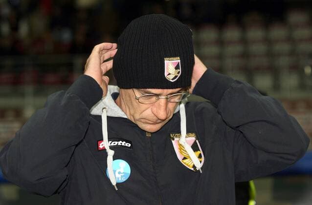 Trainer Davide Ballardini (Palermo) enttäuscht -  Fußball Herren Serie A 2008 2009, 1. Italienische Liga, US Palermo Einzelbild Turin Enttäuschung,