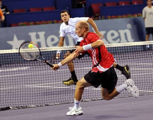 Nikolay Davydenko (Russland) gegen Jo Wilfried Tsonga (Frankreich, hi.) -  (IMC2008110913181) Tennis WM Herren ATP Masters Cup 2008, Series Tour Gruppe Shanghai