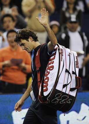 Roger Federer (Schweiz) Tennis WM Herren ATP Masters Cup 2008, Series, Tour Einzelbild Shanghai