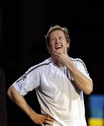 Jonas Björkman (Schweden) beendet seine aktive Karriere beim ATP Masters Cup 2008 Tennis WM Herren ATP Masters Cup 2008, Series, Tour Einzelbild Shanghai Freude,