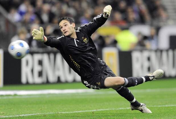 Torwart Hugo Lloris (Frankreich) -  (pan28798) Fußball Länderspiel Herren Freundschaftsspiel 2008, Testspiel, Test, Nationalteam, Nationaltrikot Einzelbild Paris Dynamik, Abwehr,