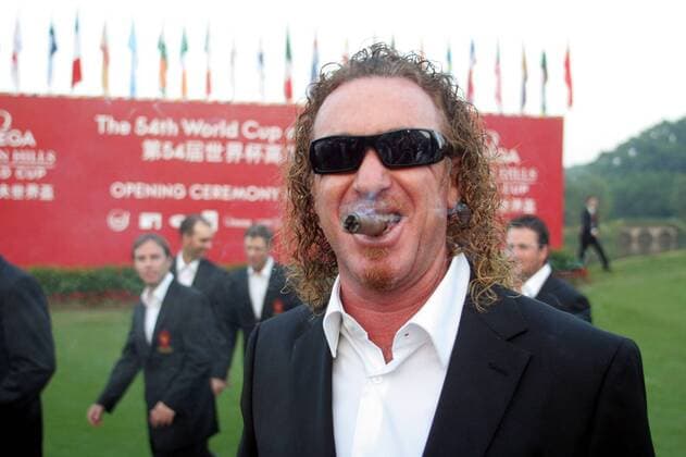 Miguel Angel Jimenez (Spanien) während des Pressetermins zum Omega Mission Hills World Cup 2008 -  (IMCpau23316728) Golf WM Herren Omega Mission Hills World Cup 2008, Präsentation, Pressetermin, Einzelbild Shenzhen