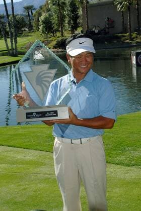 Kyoung Ju Choi (Südkorea) gewinnt das LG Skins Game 2008 -  Golf Herren LG Skins Game 2008, PGA Tour Einzelbild Indian Wells Freude,