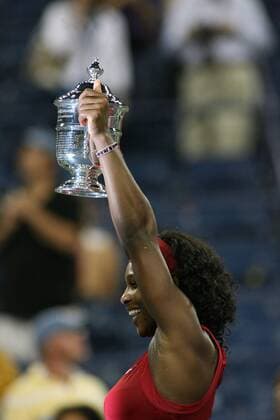 Serena Williams (USA) gewinnt die US Open 2008 - (Icon3300809071973) Tennis Damen US Open 2008, WTA Tour, Grand Slam, Finale Einzelbild Flushing Meadows New York, NY, N Y Freude, EDITORIAL USE ONLY