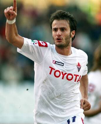 Alberto Gilardino (AC Florenz) - Torjubel -  Fußball Herren Serie A 2008 2009, 1. Italienische Liga, ACF Fiorentina Einzelbild Turin Freude,